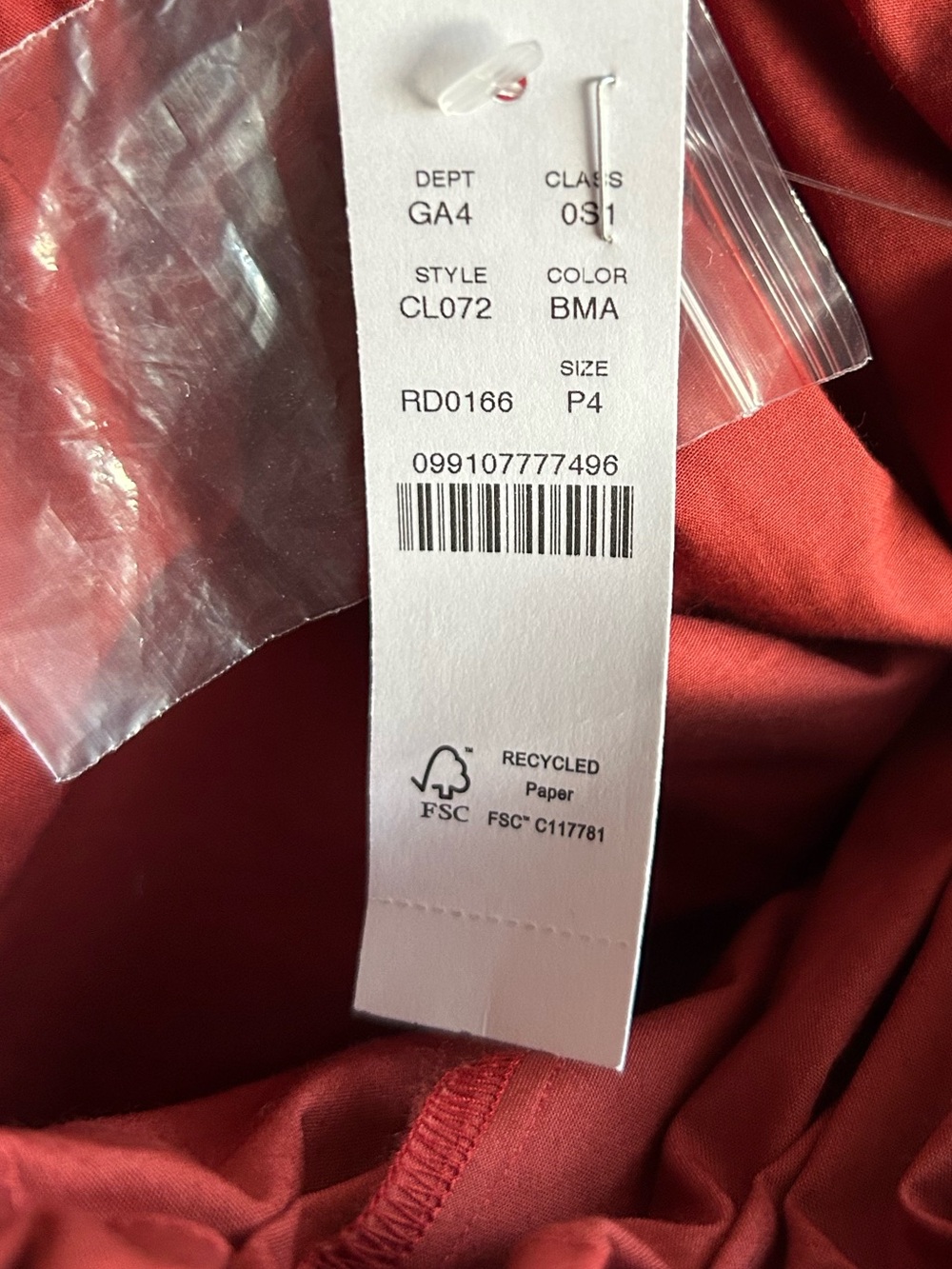 NWT J.Crew Cinched-waist shirt-dress in Brilliant Mahogany Red Sz 4P - Picture 10 of 11
